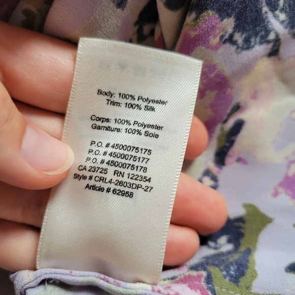 Aritzia Wilfred Promener off-shoulder Blouse - Lilac/Floral, Size Small - Picture 13 of 13